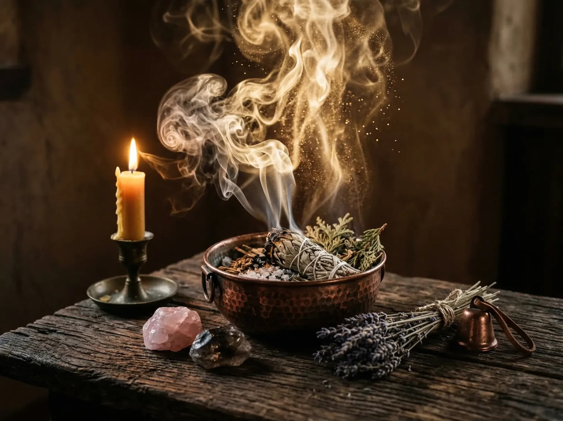 Energetische Reinigung einer Wohnung durch schamanisches Räucherritual