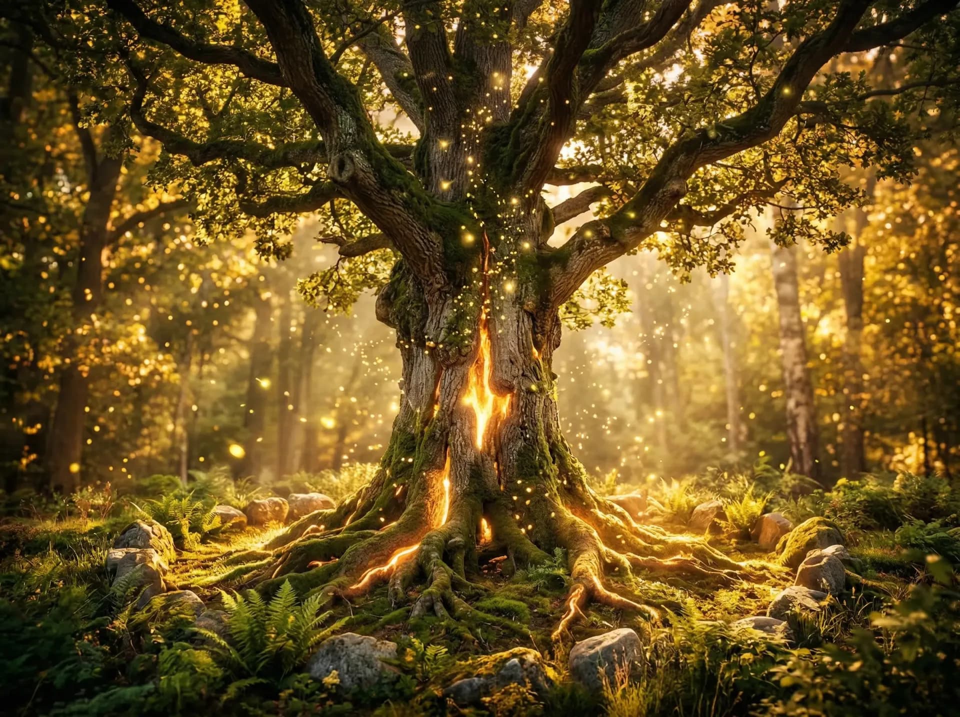 Innere Stärke und Selbstermächtigung durch schamanische Schutzmagie in der Natur
